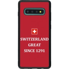Samsung Galaxy S10+ Case Hülle - Silikon schwarz Switzerland Great Since 1291