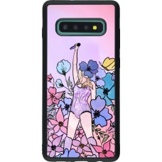 Samsung Galaxy S10+ Case Hülle - Silikon schwarz Taylor Swift Sketch - Pink
