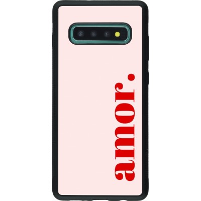 Samsung Galaxy S10+ Case Hülle - Silikon schwarz Valentine 2024 amor