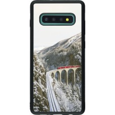 Coque Samsung Galaxy S10+ - Silicone rigide noir Winter 25 Winter polar express