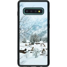 Samsung Galaxy S10+ Case Hülle - Silikon schwarz Winter 25 Winter snowy landscape