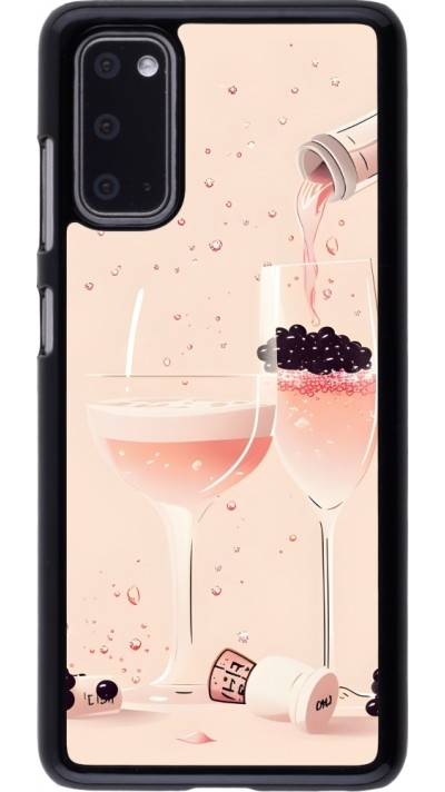 Samsung Galaxy S20 Case Hülle - Champagne Pouring Pink