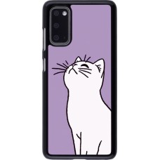 Samsung Galaxy S20 Case Hülle - Chat auf lila Hintergrund