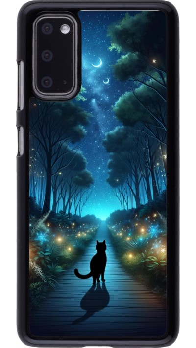 Coque Samsung Galaxy S20 - Chat noir promenade