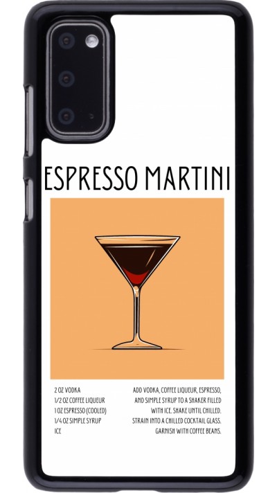 Samsung Galaxy S20 Case Hülle - Cocktail Rezept Espresso Martini