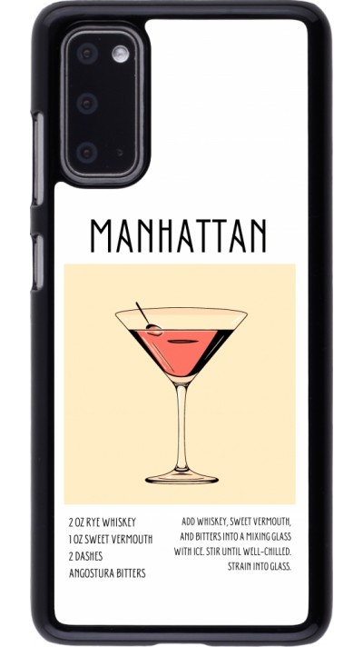 Coque Samsung Galaxy S20 - Cocktail recette Manhattan
