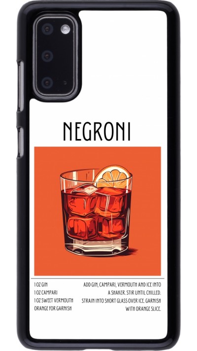 Coque Samsung Galaxy S20 - Cocktail recette Negroni