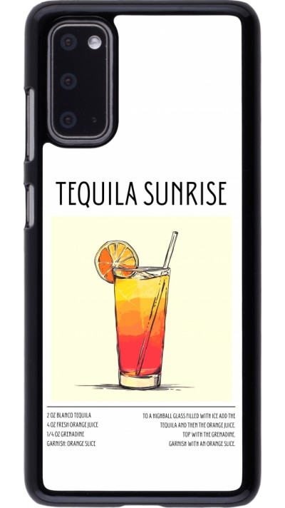 Coque Samsung Galaxy S20 - Cocktail recette Tequila Sunrise