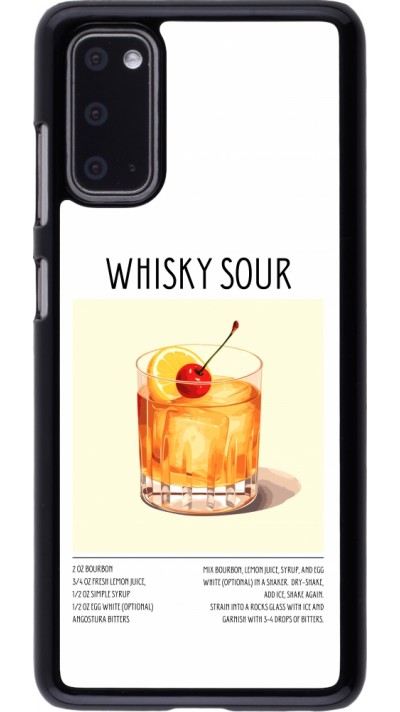 Samsung Galaxy S20 Case Hülle - Cocktail Rezept Whisky Sour