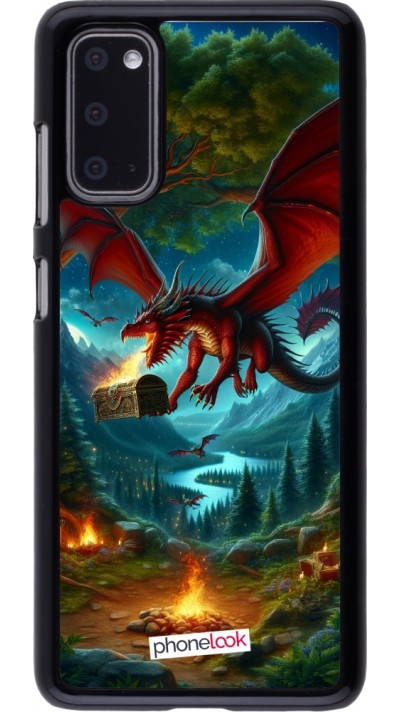 Coque Samsung Galaxy S20 - Dragon Volant Forêt Trésor