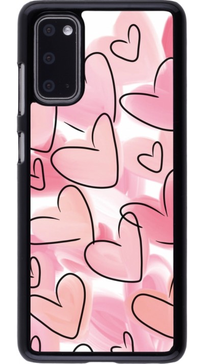 Samsung Galaxy S20 Case Hülle - Easter 2023 pink hearts