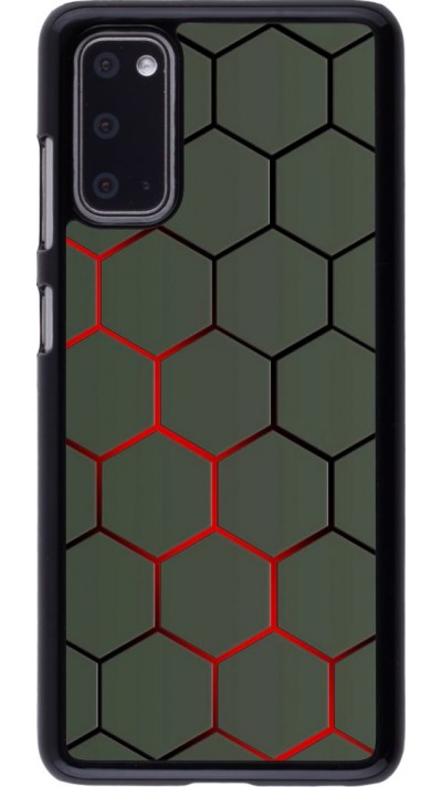 Coque Samsung Galaxy S20 - Geometric Line red