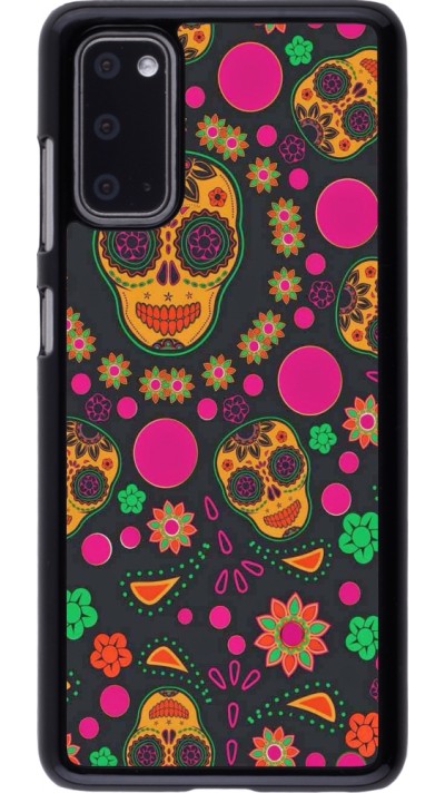 Samsung Galaxy S20 Case Hülle - Halloween 22 colorful mexican skulls