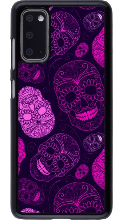 Samsung Galaxy S20 Case Hülle - Halloween 2023 pink skulls