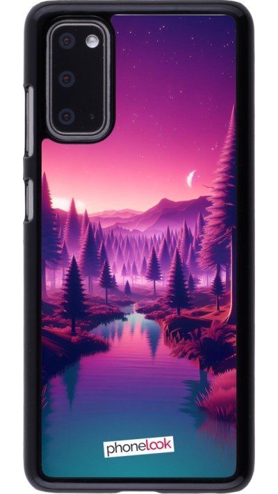 Samsung Galaxy S20 Case Hülle - Lila-rosa Landschaft