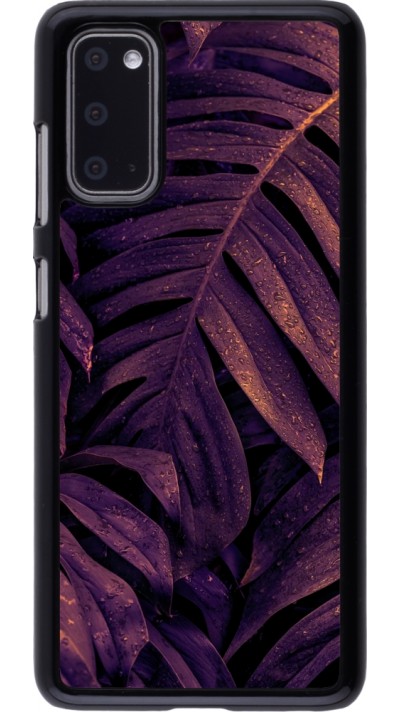 Samsung Galaxy S20 Case Hülle - Purple Light Leaves