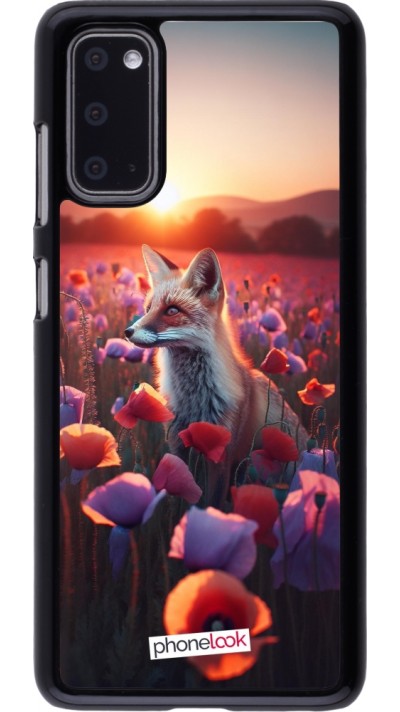 Samsung Galaxy S20 Case Hülle - Purpurroter Fuchs bei Dammerung