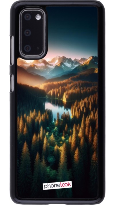 Samsung Galaxy S20 Case Hülle - Sonnenuntergang Waldsee