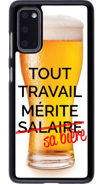 Coque Samsung Galaxy S20 - Tout travail mérite sa bière