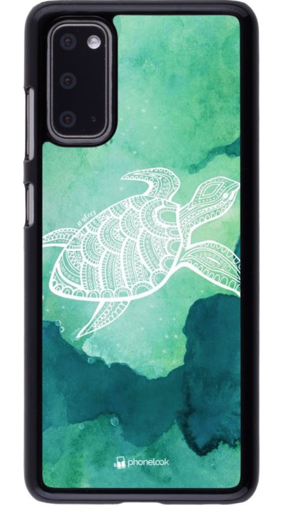 Coque Samsung Galaxy S20 - Turtle Aztec Watercolor