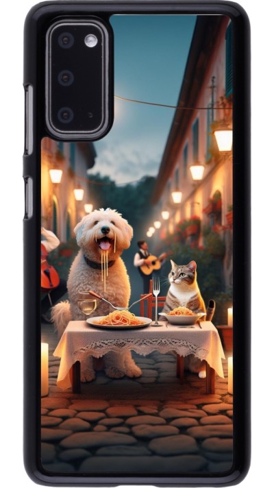 Coque Samsung Galaxy S20 - Valentine 2024 Dog & Cat Candlelight