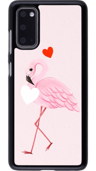 Coque Samsung Galaxy S20 - Valentine 2023 flamingo hearts