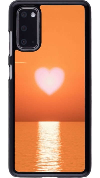 Coque Samsung Galaxy S20 - Valentine 2023 heart orange sea
