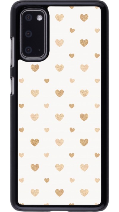 Coque Samsung Galaxy S20 - Valentine 2023 multiple gold hearts