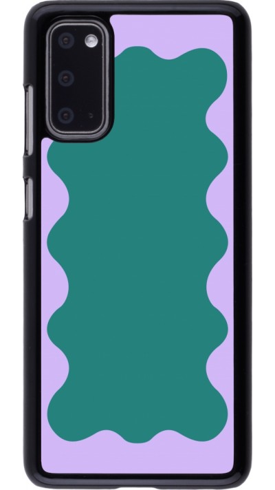 Coque Samsung Galaxy S20 - Wavy Rectangle Green Purple