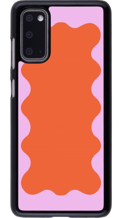 Coque Samsung Galaxy S20 - Wavy Rectangle Orange Pink