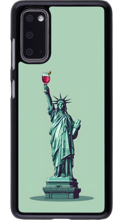 Samsung Galaxy S20 Case Hülle - Freiheitsstatue mit einem Glas Wein