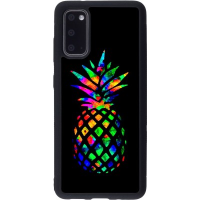 Hülle Samsung Galaxy S20 - Silikon schwarz Ananas Multi-colors