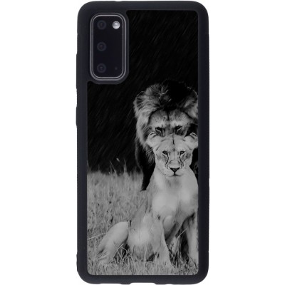 Hülle Samsung Galaxy S20 - Silikon schwarz Angry lions