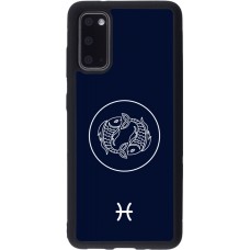 Coque Samsung Galaxy S20 - Silicone rigide noir Astrologie Poissons