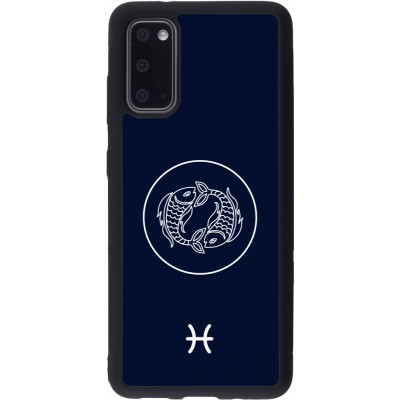 Coque Samsung Galaxy S20 - Silicone rigide noir Astrologie Poissons