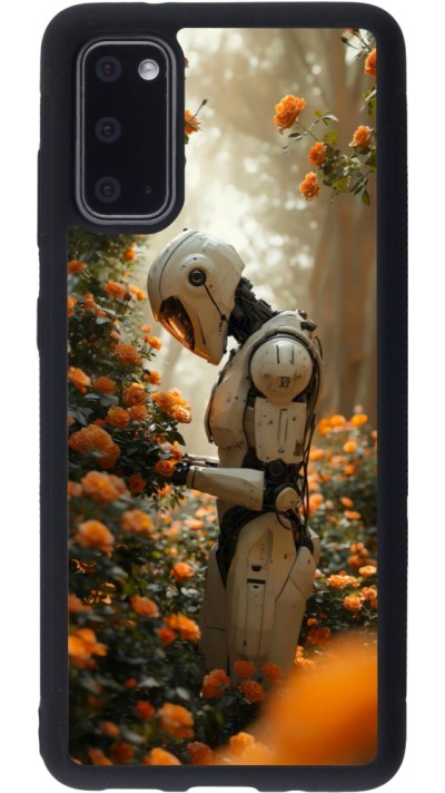 Coque Samsung Galaxy S20 - Silicone rigide noir Astronaut flowers 2025