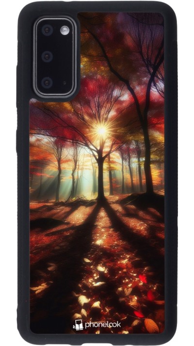 Samsung Galaxy S20 Case Hülle - Silikon schwarz Herbstlicher goldener Glanz