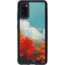 Samsung Galaxy S20 Case Hülle - Silikon schwarz Autumn 25 Fall in love