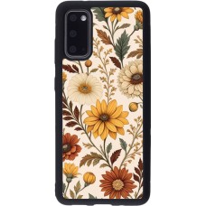 Samsung Galaxy S20 Case Hülle - Silikon schwarz Autumn 25 Flower pattern
