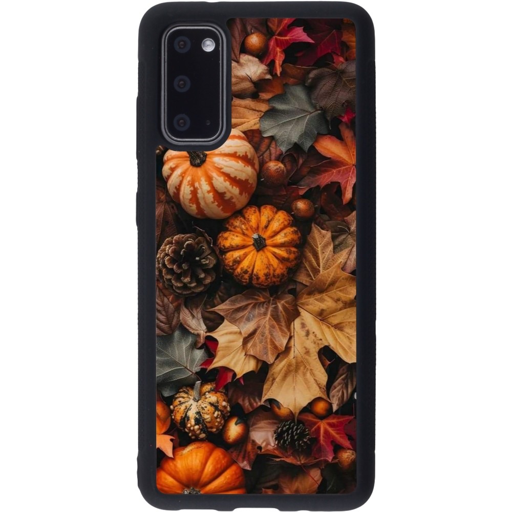 Samsung Galaxy S20 Case Hülle - Silikon schwarz Autumn 25 Pumpkin
