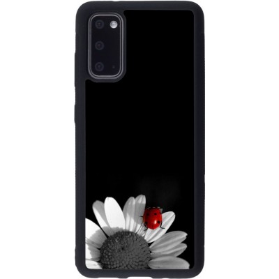 Coque Samsung Galaxy S20 - Silicone rigide noir Black and white Cox