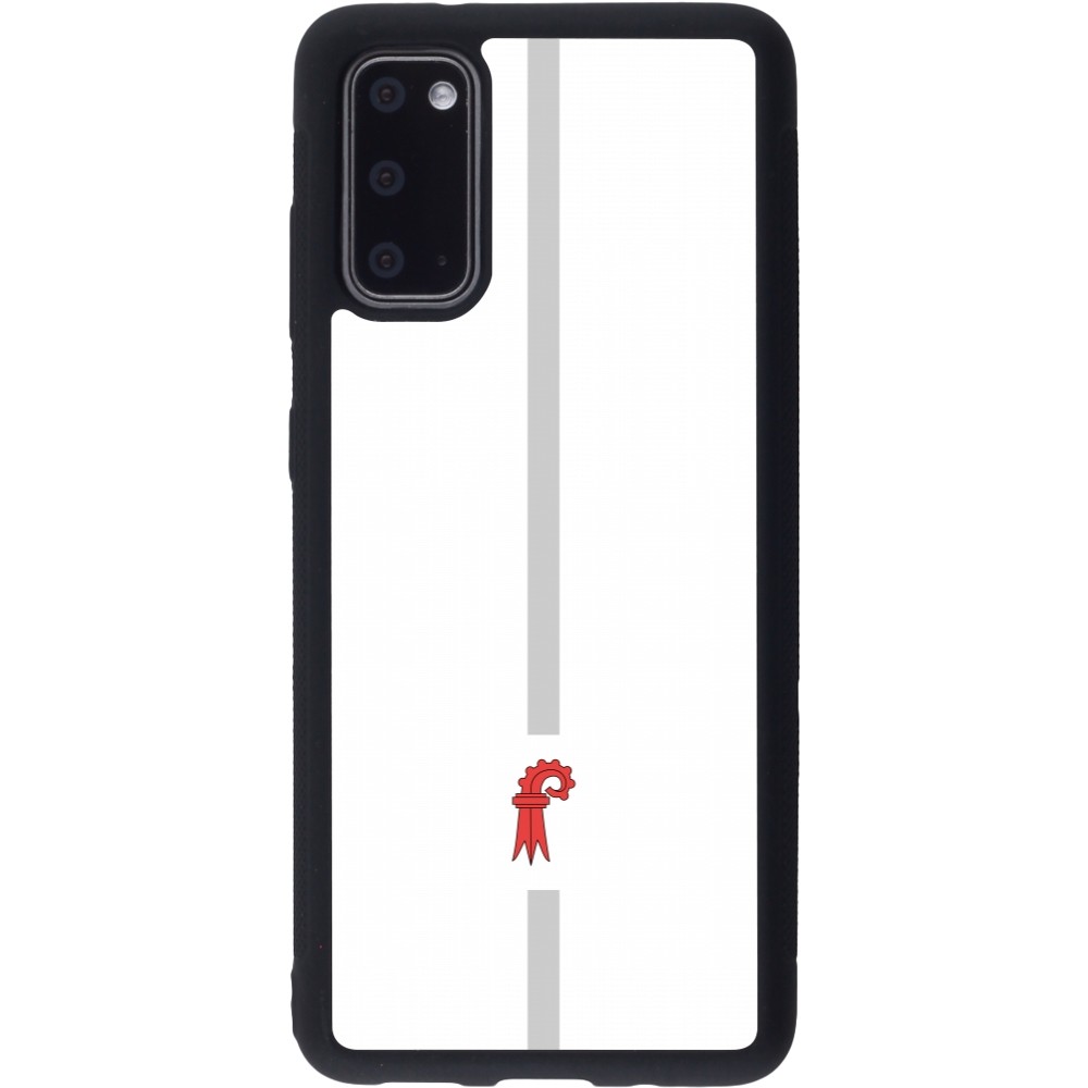 Samsung Galaxy S20 Case Hülle - Silikon schwarz Kanton BL weiss