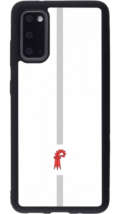Samsung Galaxy S20 Case Hülle - Silikon schwarz Kanton BL weiss