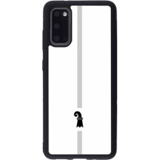 Coque Samsung Galaxy S20 - Silicone rigide noir Canton BS blanc