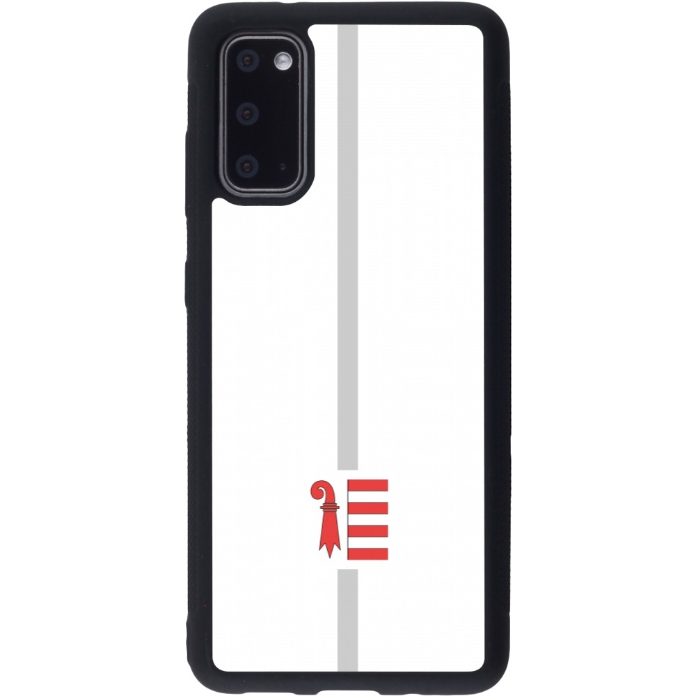 Samsung Galaxy S20 Case Hülle - Silikon schwarz Kanton JU weiss