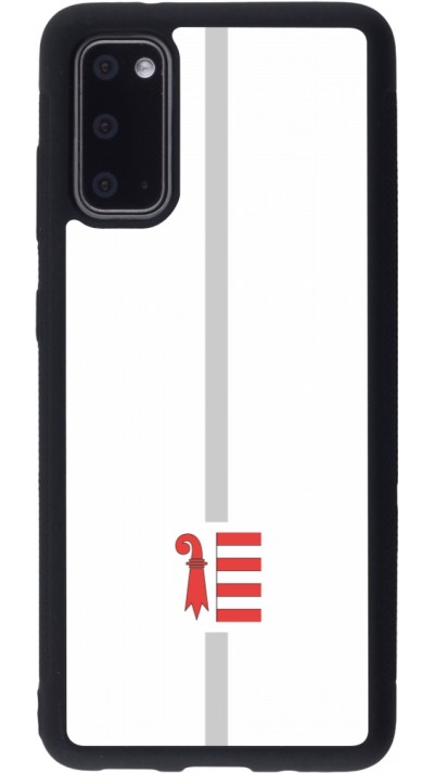 Samsung Galaxy S20 Case Hülle - Silikon schwarz Kanton JU weiss