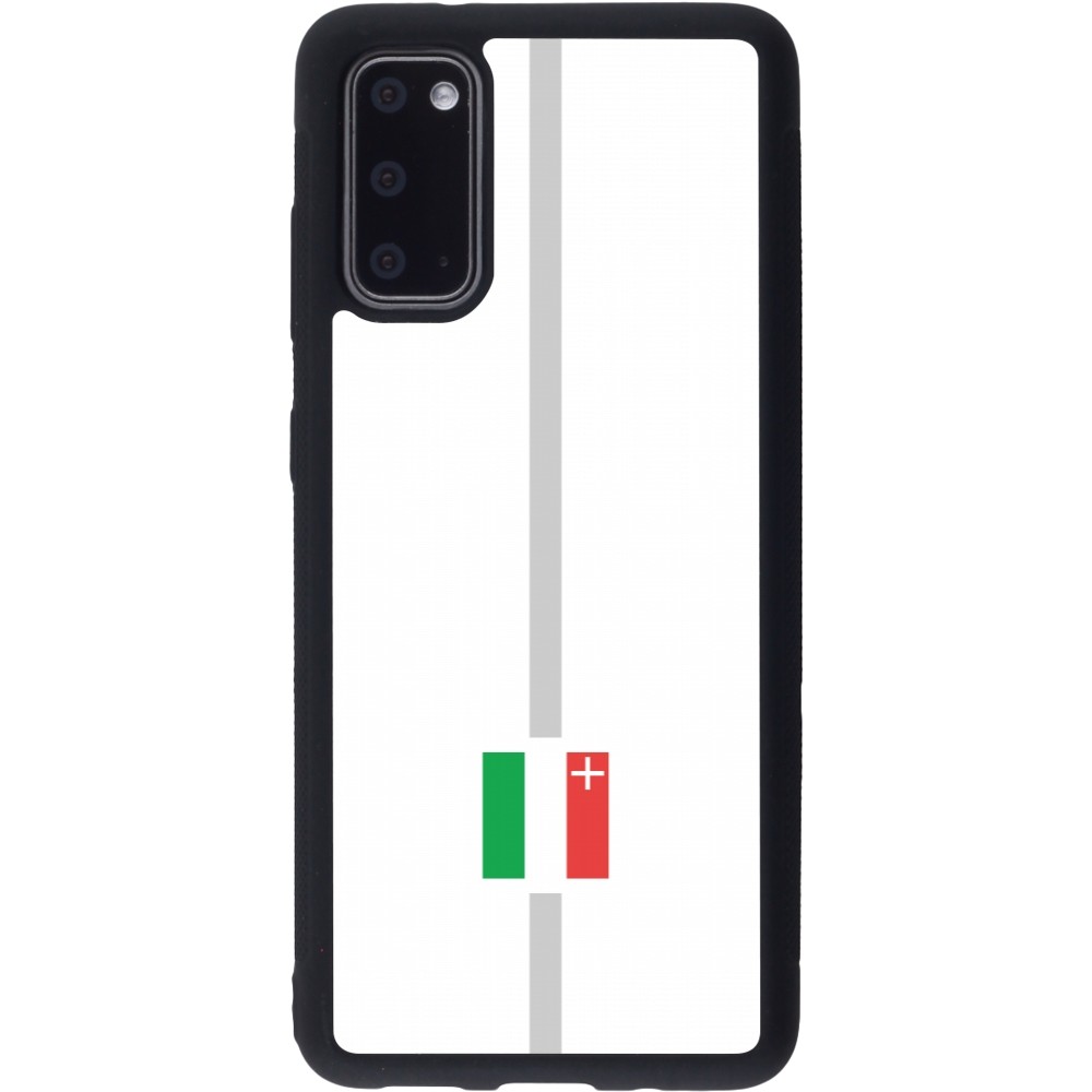 Samsung Galaxy S20 Case Hülle - Silikon schwarz Kanton NE weiss