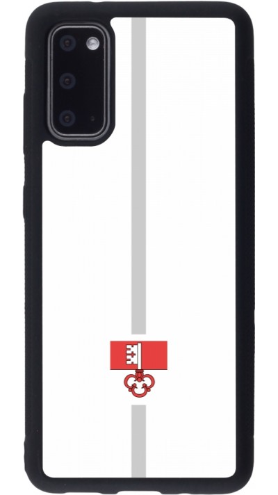 Samsung Galaxy S20 Case Hülle - Silikon schwarz Kanton OW weiss