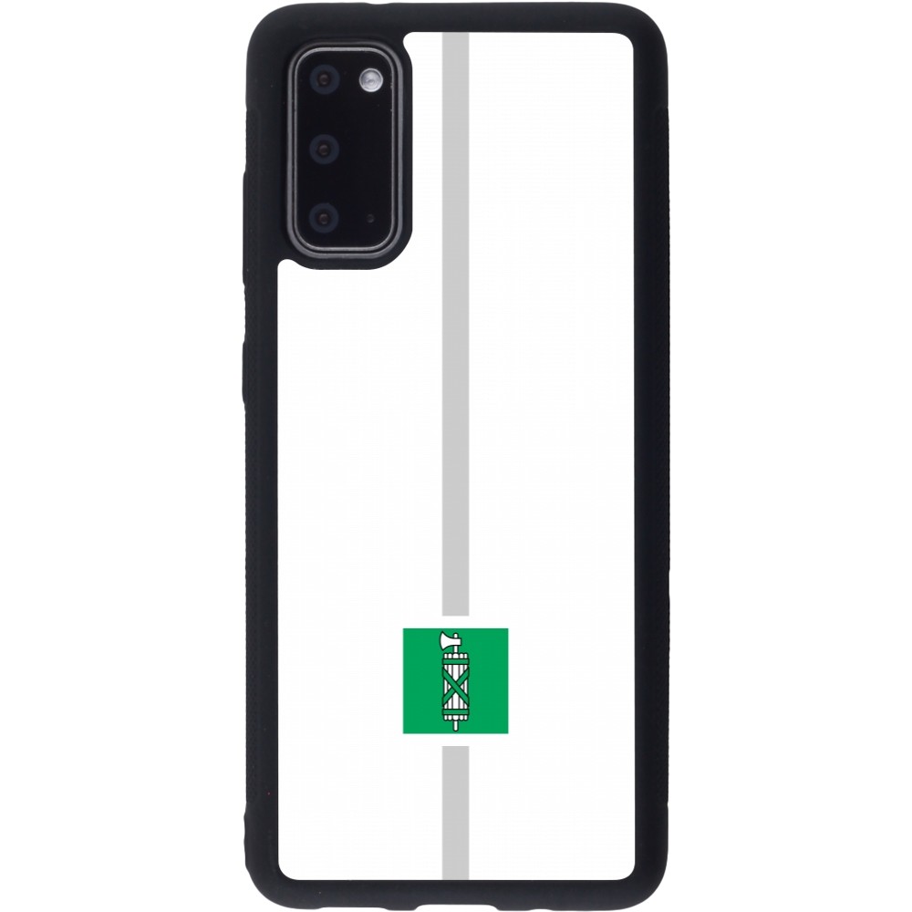 Samsung Galaxy S20 Case Hülle - Silikon schwarz Kanton SG weiss