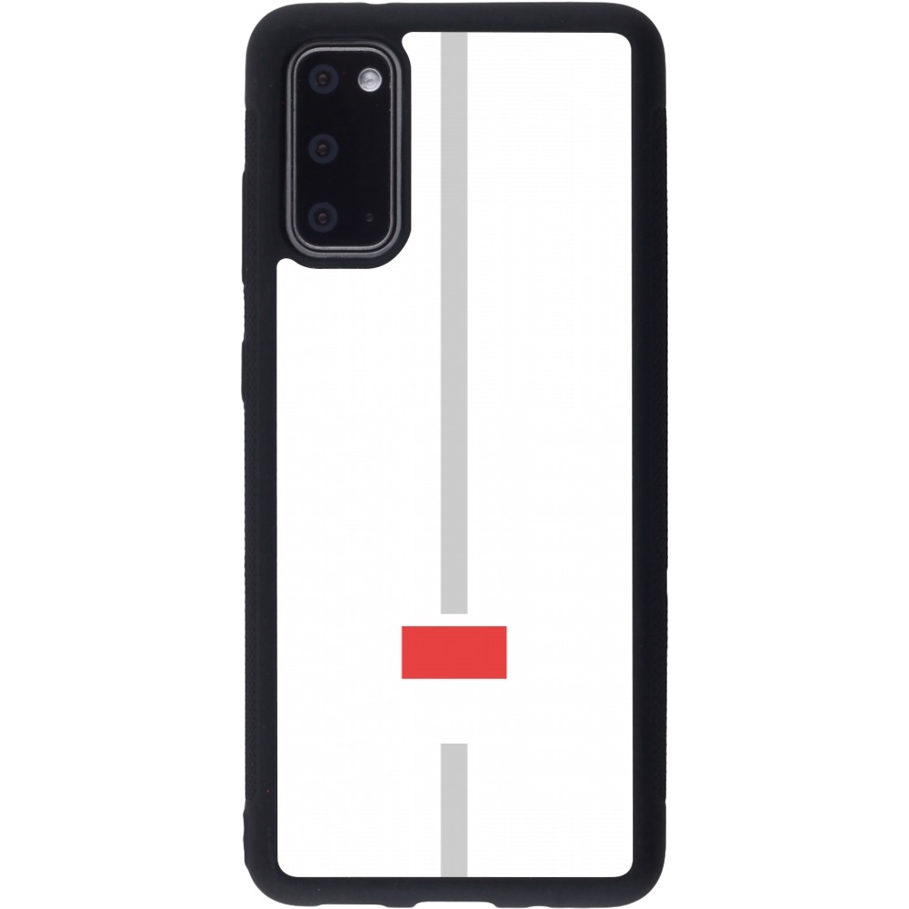 Samsung Galaxy S20 Case Hülle - Silikon schwarz Kanton SO weiss